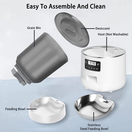 Pet feeder automatic 4L remote Tuya APP timed and quantitative cat and dog supplies WIFI smart feeding machine