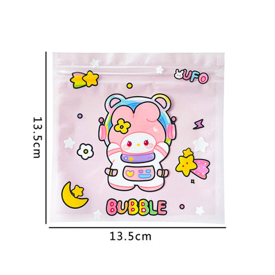 Cartoon three sides sealed packaging bag kindergarten children's day snacks candy biscuits baking self-sealing bag in stock wholesale