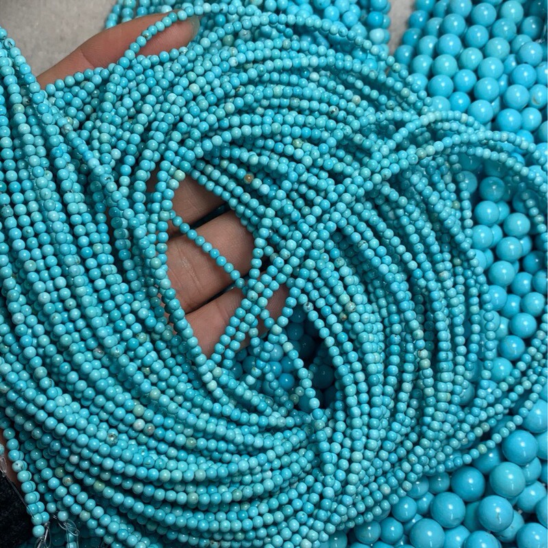 Turquoise loose beads wholesale natural turquoise optimized mongolian pine white blue semi-finished beads jewelry accessories generation hair
