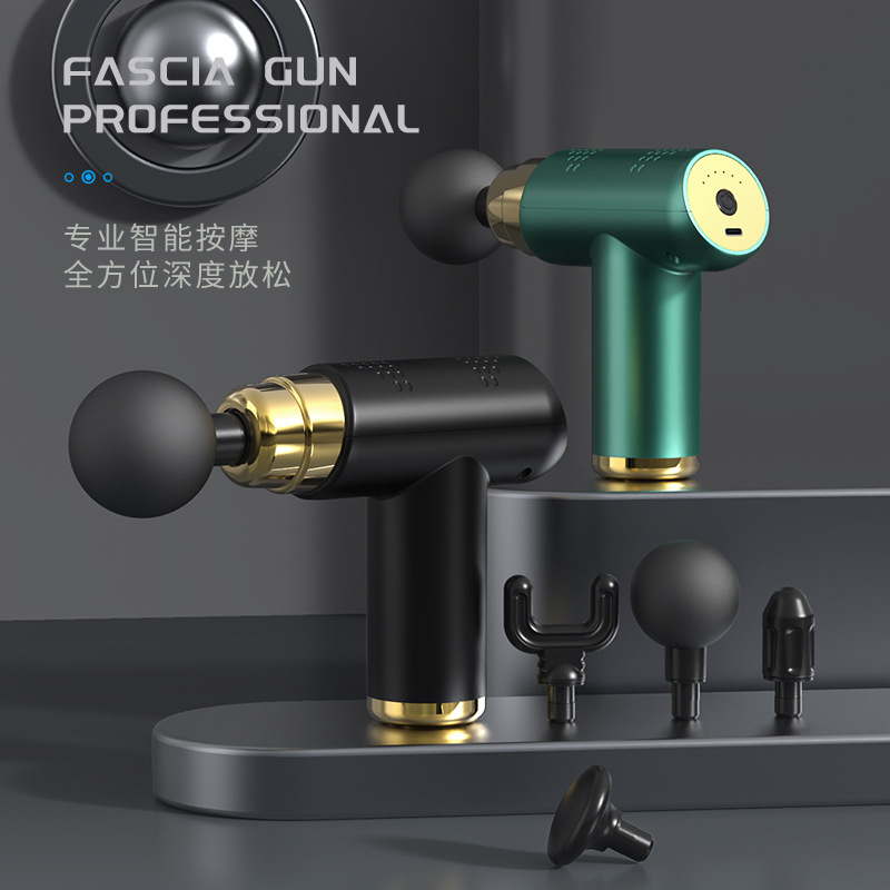 Cross-border household new mini fascia gun fitness muscle relaxer portable vibration massager electric impact grab