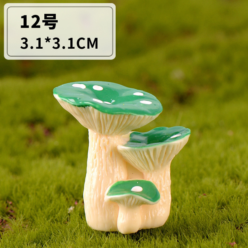 仿真蘑菇丛 微景观卡通创意蘑菇礼品摆件 DIY迷你配件 树脂工艺品|undefined