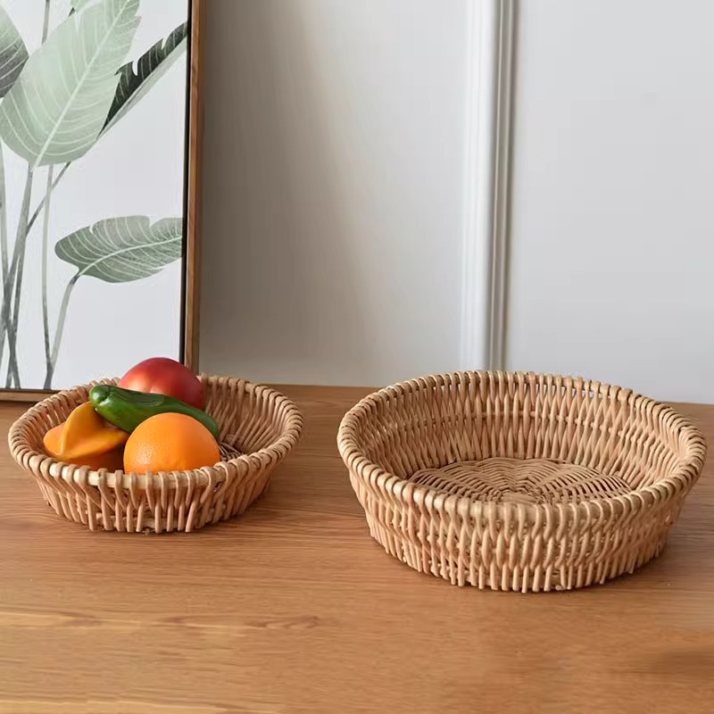 Cesta de pan al vapor cesto de almacenamiento de sauce cesto de frutas bambú trenzado cesto de pan verduras frutas secas caseras huevos bocadillos almacenamiento de tela cesta