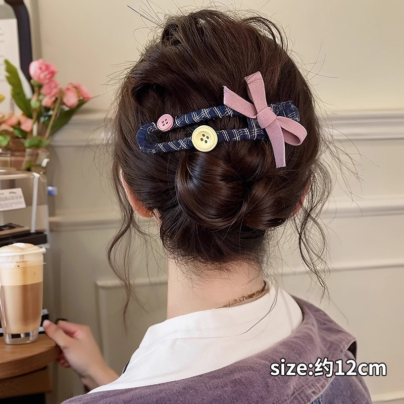 Gran arco clip de cabello de alta sensación clip de boca de pato nuevo clip de cabeza de mujer temperamento clip de tiburón clip de cabello