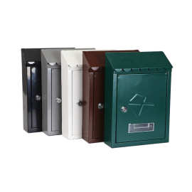 专业生产铁艺品 跨境  波浪型信报箱 现货 钥匙 5色