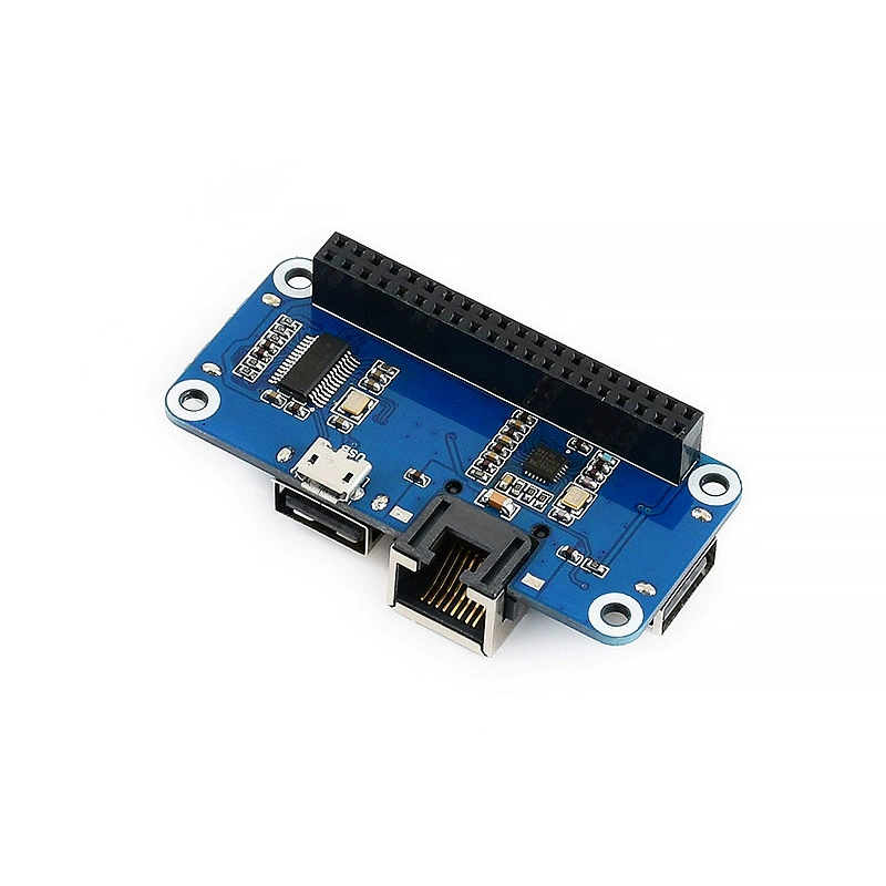 Конвертер USB→RJ45 для Raspberry Pi ZERO 2W, USB‑HUB/сетевая плата расширения