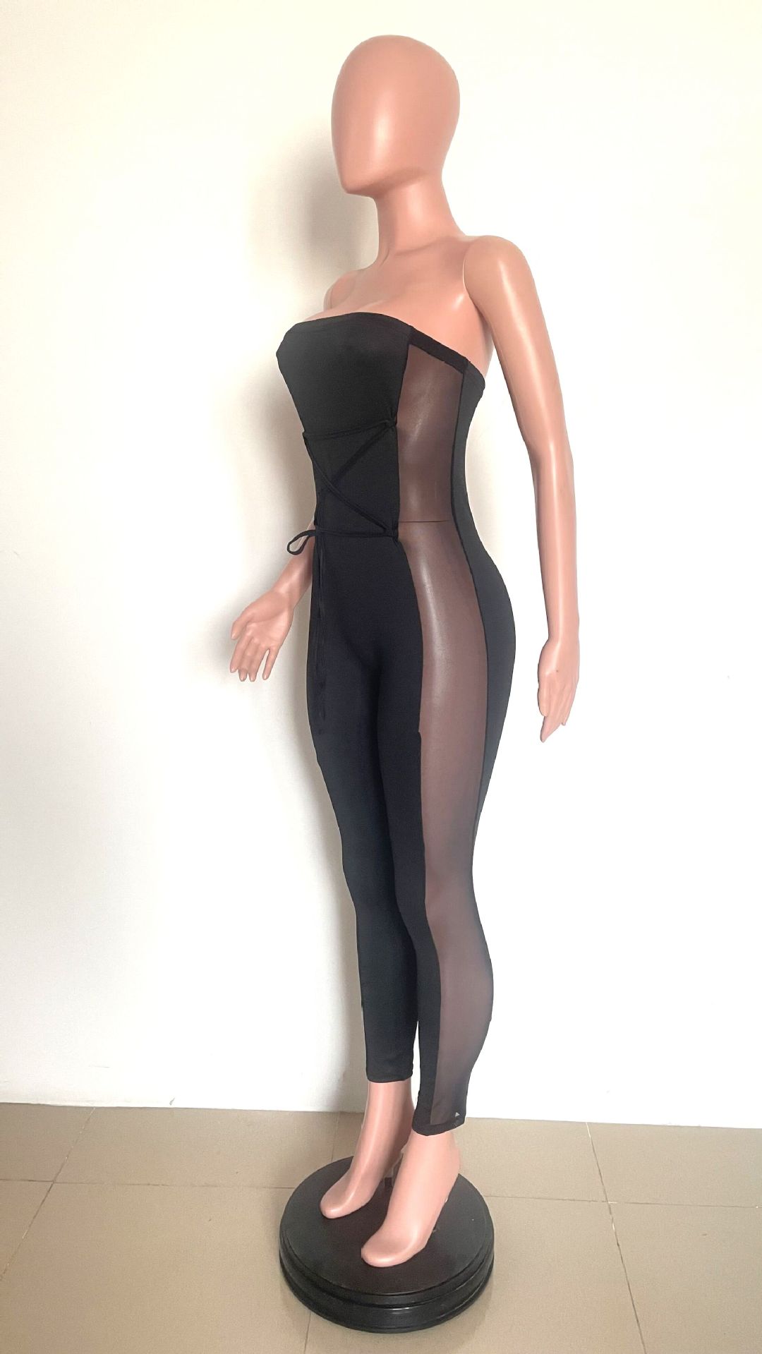 Sexy Bodycon Mesh Jumpsuit Für Damen Langarm Freizeitmode_voghion.com
