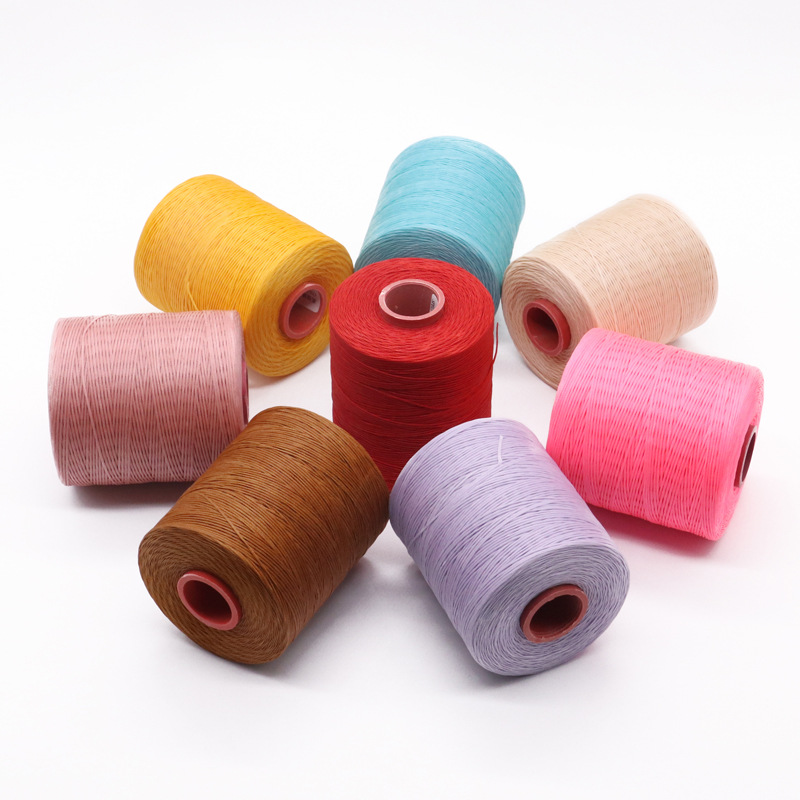 Durable 210d wax thread colorful sewing thread wax rope DIY handmade weaving rope polyester clothing hand sewing flat wax thread