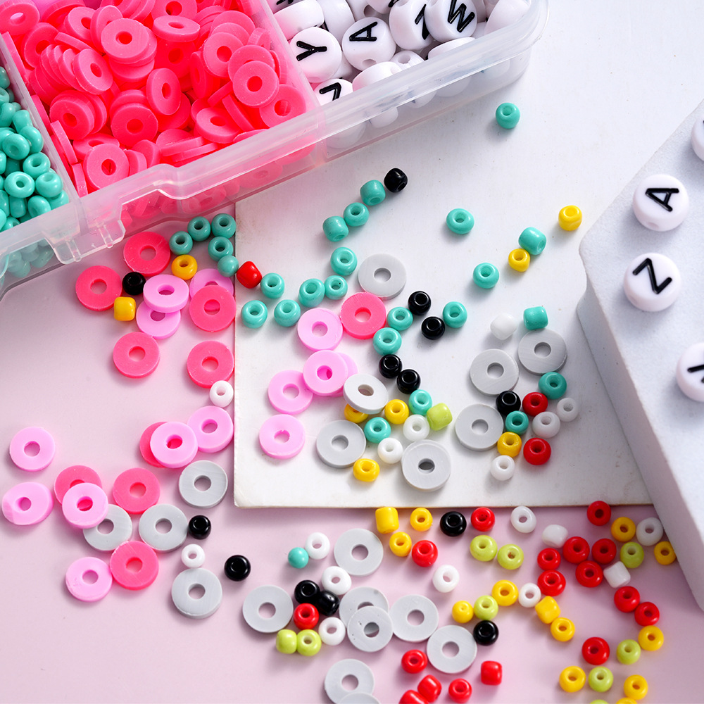 丛林小象DIY软陶片12格盒装字母米珠软陶珠手工串珠DIY饰品配件详情5