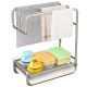 Factory supply non-perforated rag rack wall-mounted kitchen rack dishwashing cloth desktop storage rack hanging rag rack