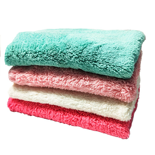 Car Wash Towel 30*40 Coral Velvet Microfiber Hot Thickened Water Absorbent Cleaning Car Wipe Cloth Car Washing Supplies
