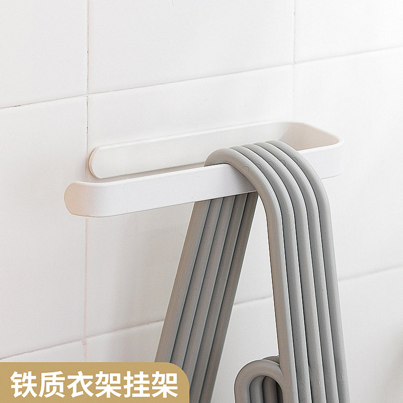 纳川家居用品铁制衣架夹子收纳架多用免打孔墙壁阳台整理挂架