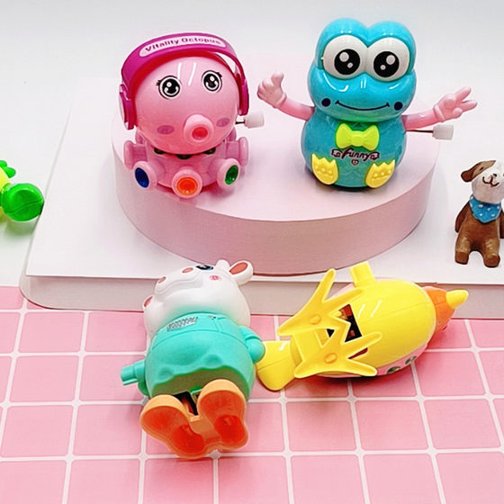 Creative children's wind-up toys novelty cartoon winding chain small toys spin mini gifts stall wholesale