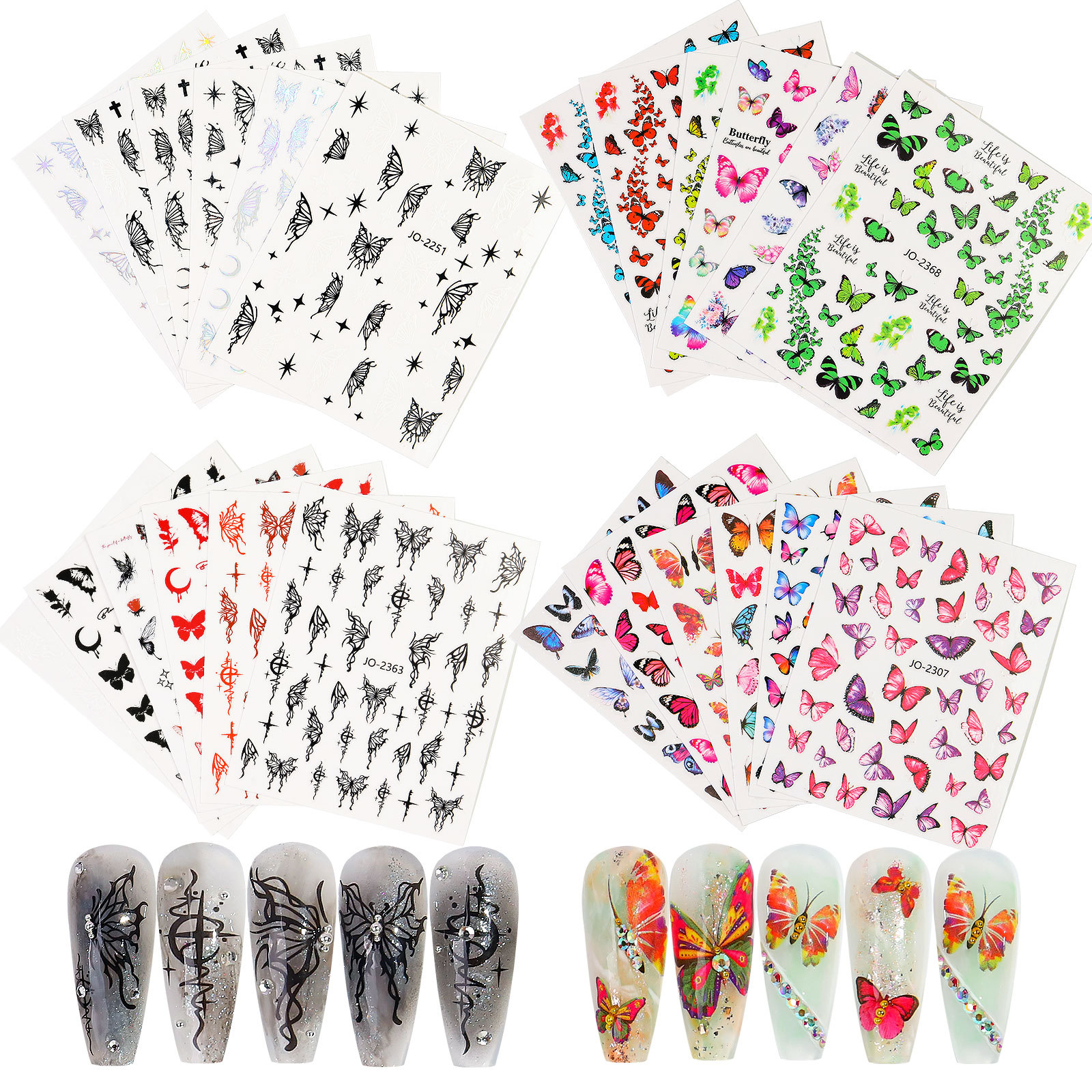 Simple Style Butterfly Stickers Nail Decoration Accessories 1 Piece display picture 11
