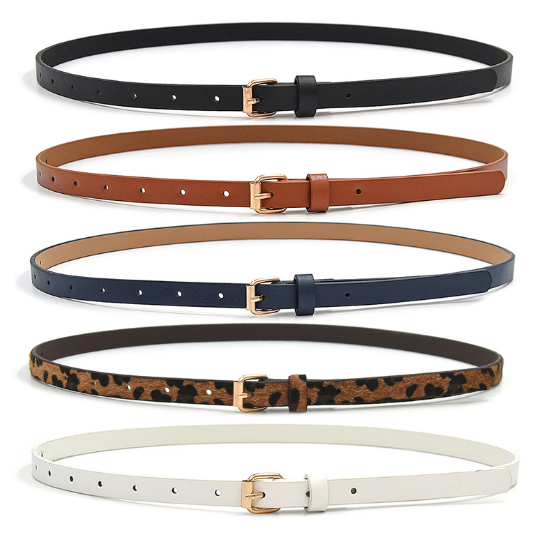 New Cross-border Women's PU Small Belt Simple All-match dress Decorative Jeans with Clothing Thin Belt