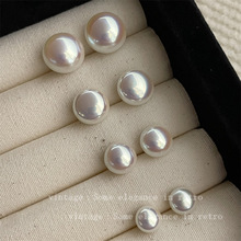 蚊香盘耳夹高级感馒头珍珠耳钉小众百搭复古温柔耳钉高级感耳饰女