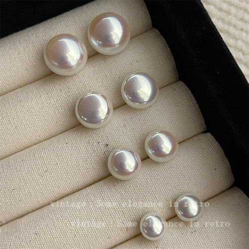 Mosquito coil ear clips, high-end, steamed buns, pearl earrings, niche, versatile, retro, gentle earrings, high-end earrings for women