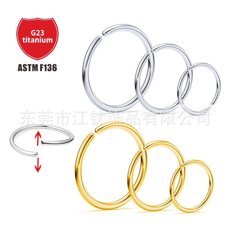 Pointed titanium steel lip stud product view