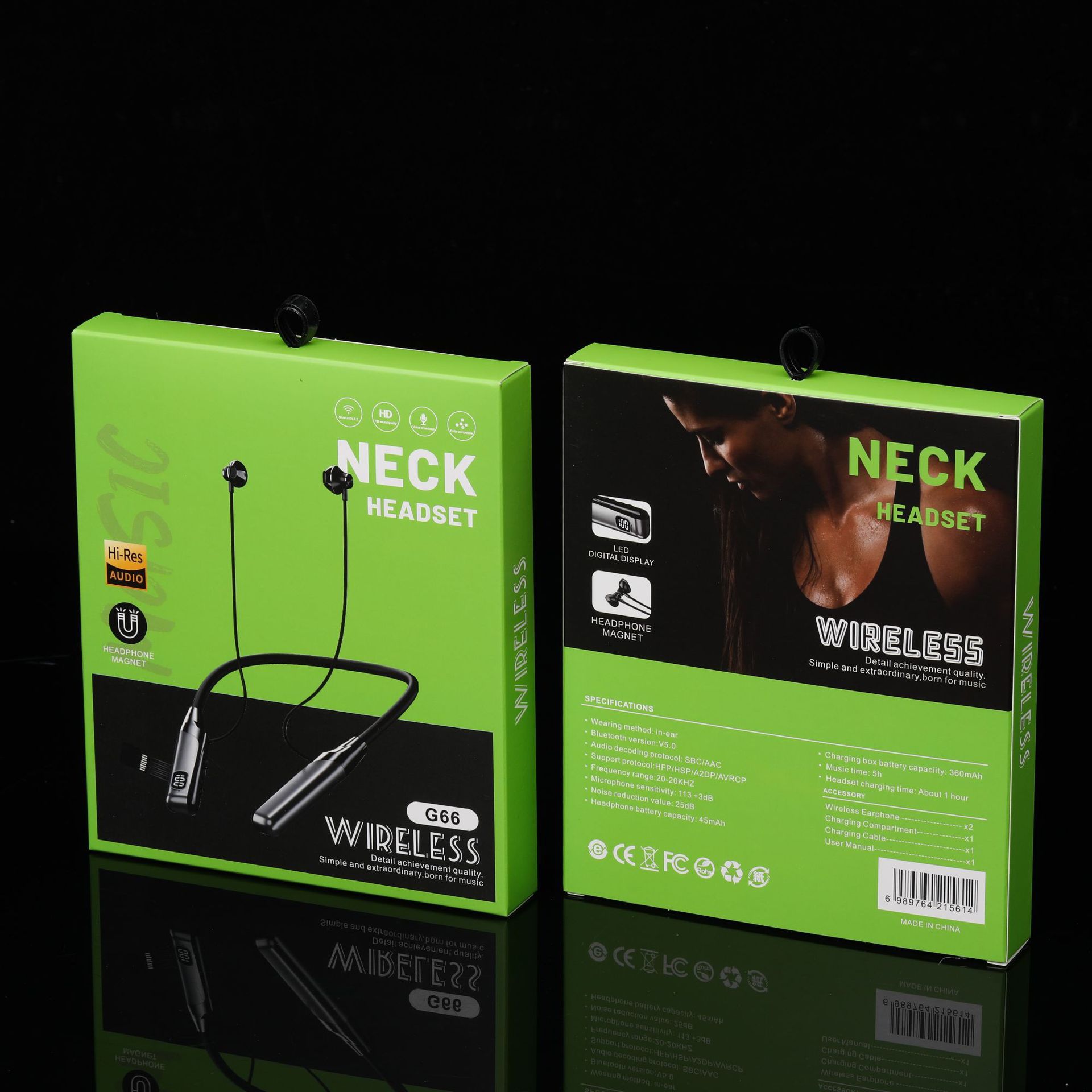 M07 Bluetooth Earphones, Neckband Style, Large Battery, Exclusively...