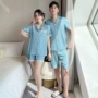 透气薄款短袖情侣款家居服