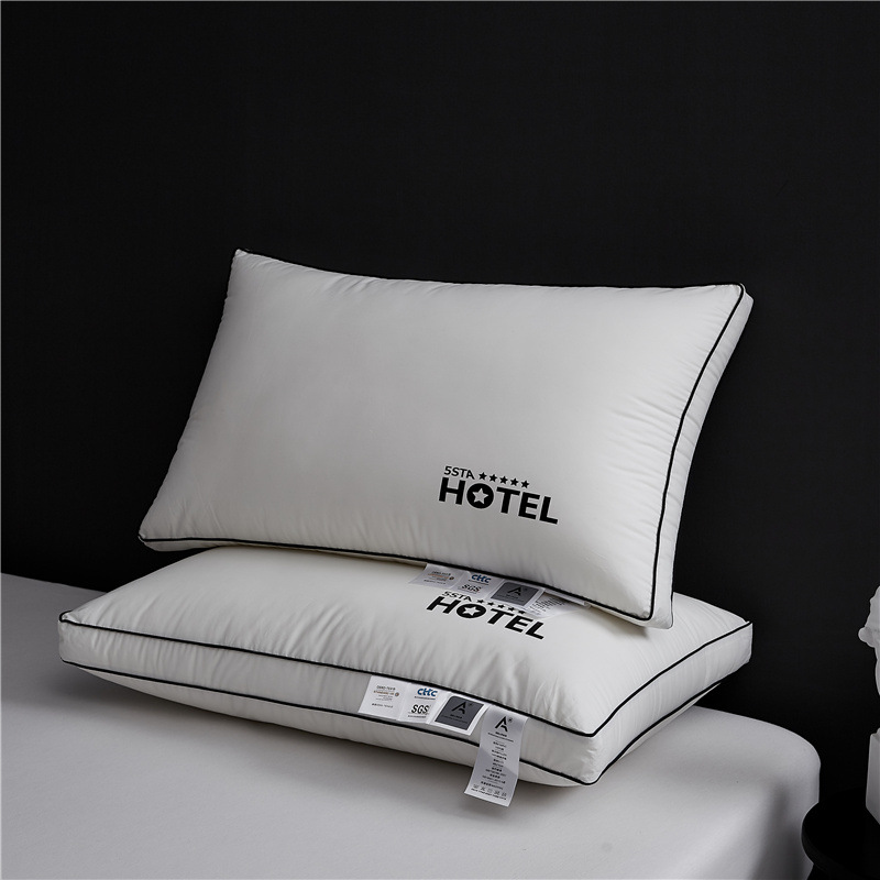 60番手純綿羽根繊維枕芯A級母子用ネックピロー家庭用睡眠補助学生用ホテル用枕