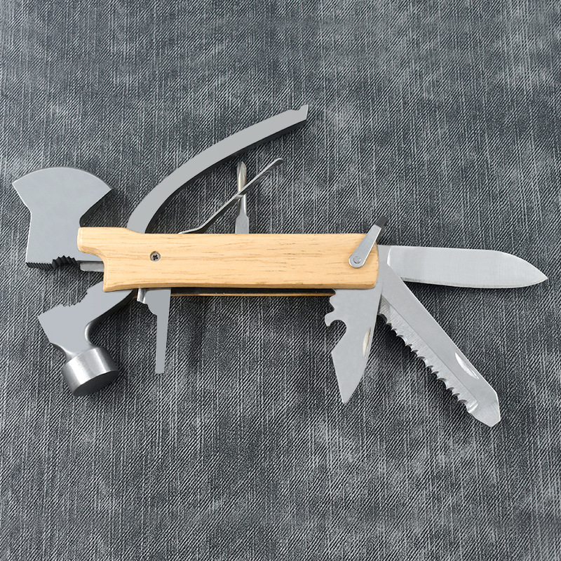 木柄斧头锤子户外应急求生小号多功能斧子组合工具破窗地钉安全锤