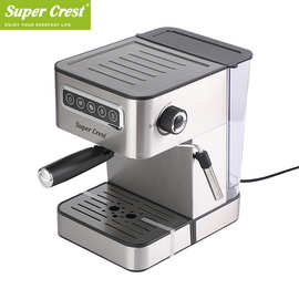 Super Crest跨境家用按键式意式浓缩半自动咖啡机  奶泡机打奶泡