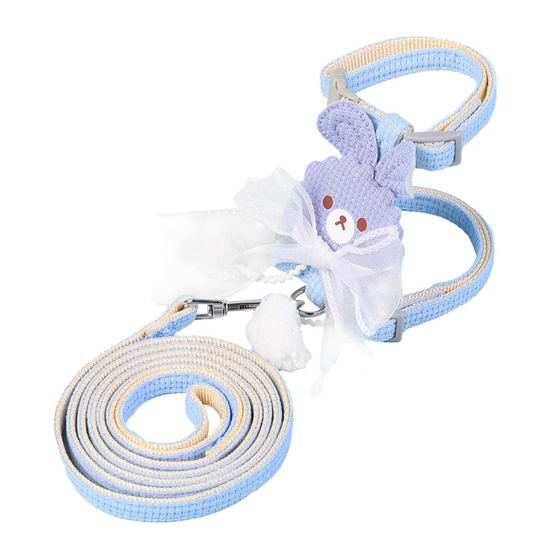 Fábrica al por mayor correa de gato en forma de I no apretado cuello gato cadena correa de gato Cinta ajustable oso cuerda de gato