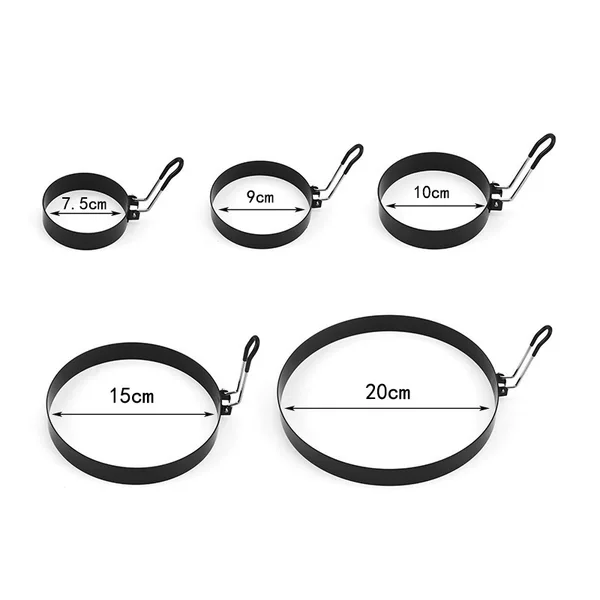 Non-stick Coating Thickened Round Egg Omelette Stainless Steel Omelette Mold Non-stick Pan Fried Egg Ring Kitchen Baking Tools