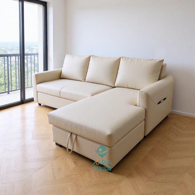 Sofá cama multifuncional moderna simple, sala de estar tipo pequeño, sofá cama de doble propósito desmontable, combinación de almacenamiento VIP