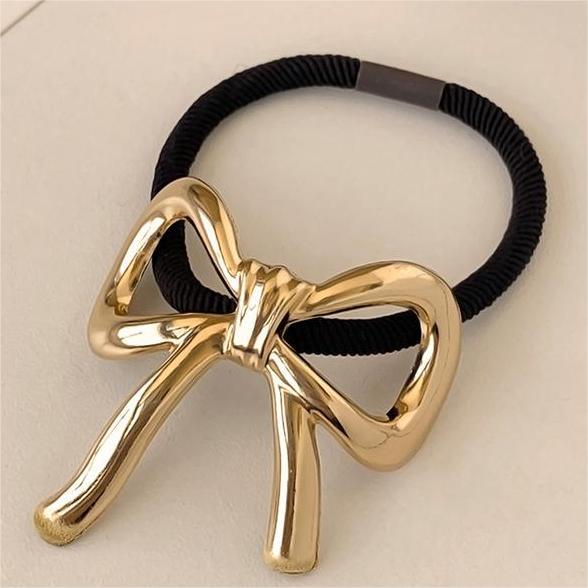 Cuerdas de cabello de arco plateado, anillo de cabello de nuevo tipo, banda de goma elástica, toque de cabello de alta calidad, simple, bajo, cola de caballo