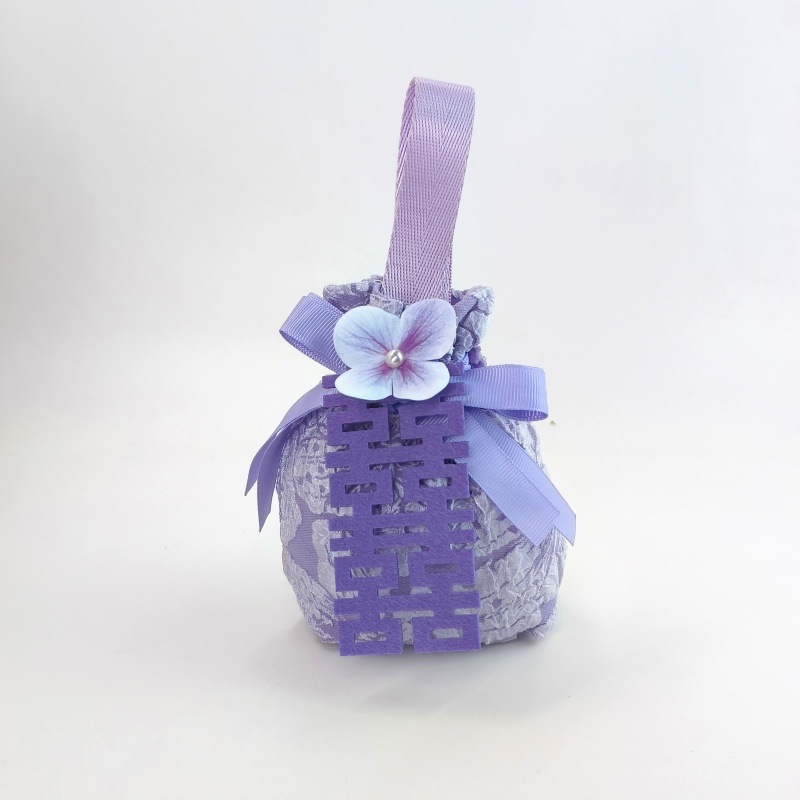 보라색 + 창시 펠트 + 꽃