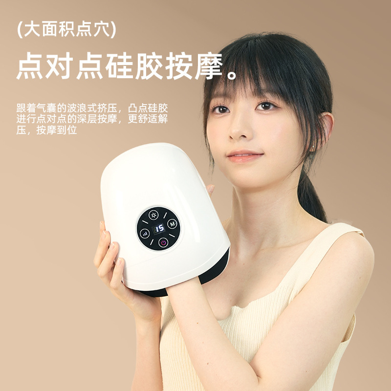 跨境多功能电动手部按摩仪家用气囊手指护理仪穴位手套热敷美手仪|undefined