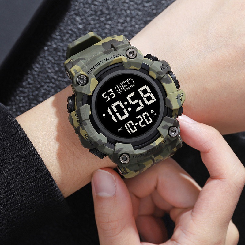 Caliente-venta multi-funcional impermeable LED reloj electrónico para hombres skmei moda al aire libre deportes de los hombres reloj electrónico