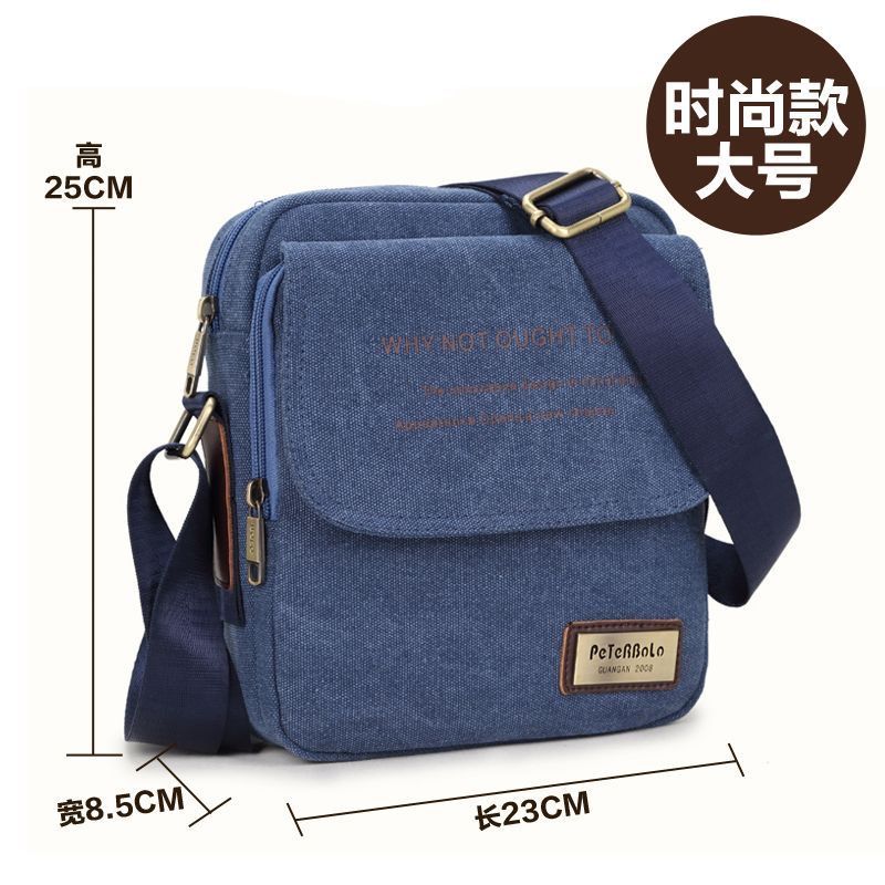 Nuevo bolso de lona de alta calidad para hombre con gran capacidad, engrosado, fuerte y resistente al desgaste, bolso de hombro tipo bandolera informal, ligero y moderno de estilo coreano