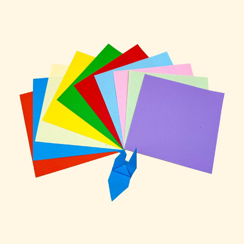 Colorful Square Handmade Origami Kindergarten Kidsren's Paper-Cut Cardboard DIY Pure Color Stacked Heart Paper Crane Paper Colorful Square Handmade Origami Kindergarten Kidsren's Paper-Cut Cardboard DIY Pure Color Stacked Heart Paper Crane Paper