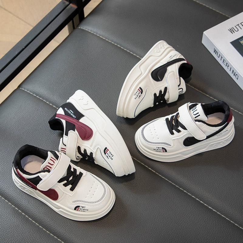 Детская обувь липучка AJ для мальчиков модные кроссовки 2025 для девочек легкая дикая спортивная обувь для родителей и детей