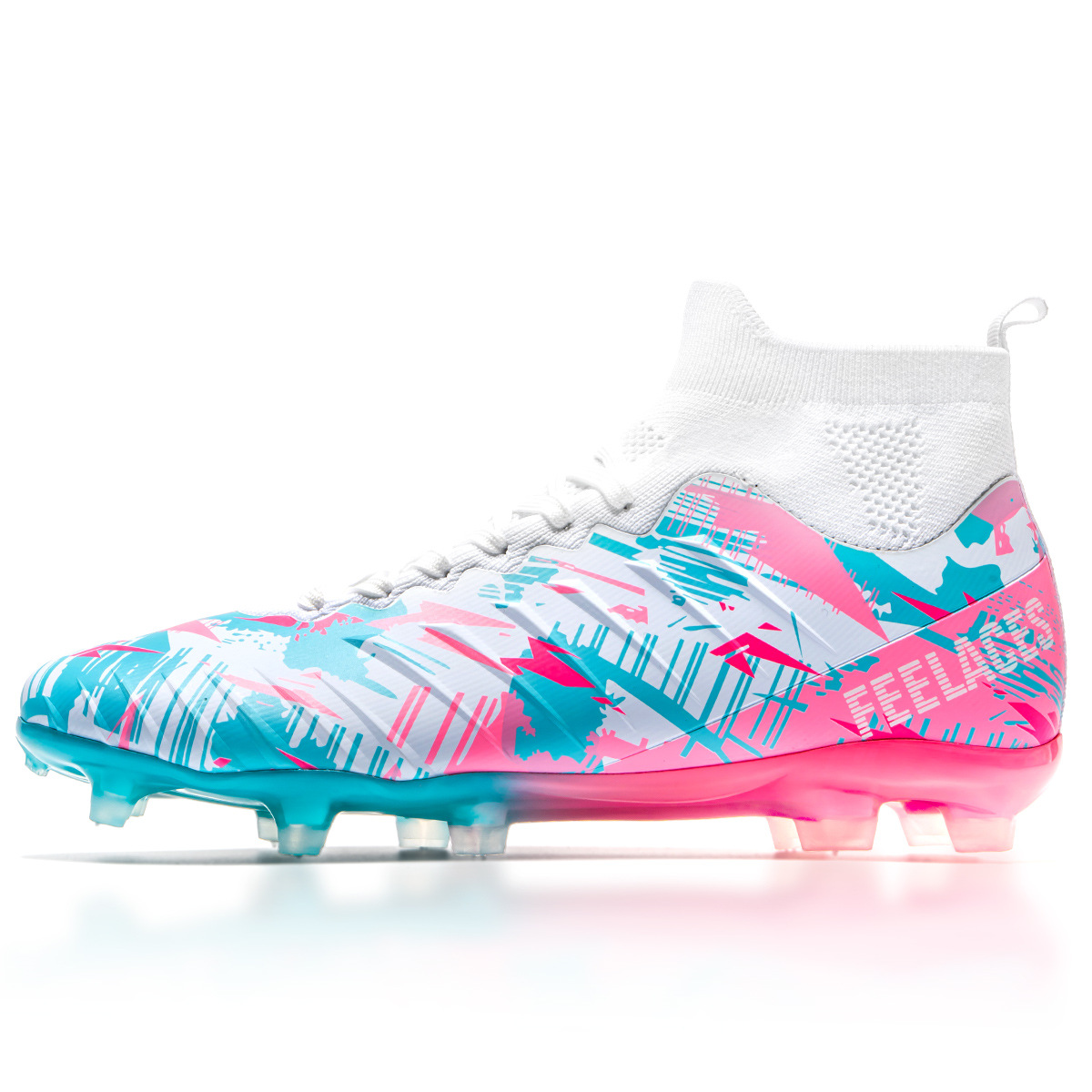 2025 nuevos zapatos de entrenamiento transfronterizos de entrenamiento deportivo transfronterizos de clavos largos zapatos de fútbol juvenil masculino y femenino zapatos de fútbol