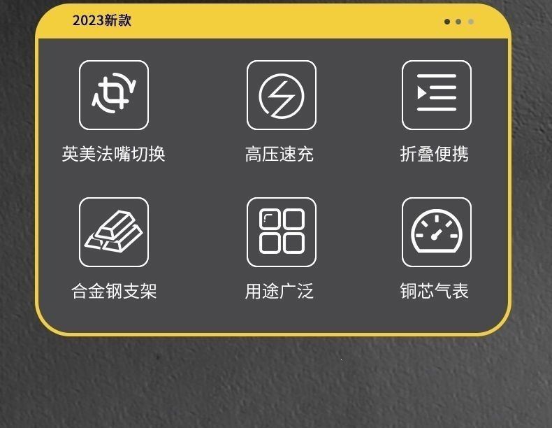 Foot-operated car air pump, mechanical tire pressure inflator, high-pressure tire inflator for small cars