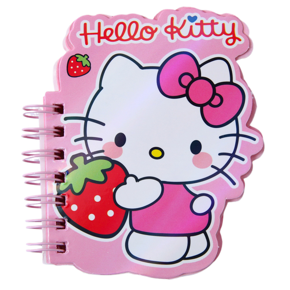Cartoon Cat Coil Student Notebook portátil A7 en forma de cuaderno de bolsillo