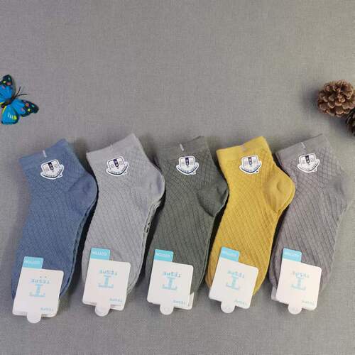 Summer children's wholesale thin ankle cotton socks, wholesale colorful solid color mesh socks for kids