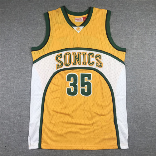 Summer cross-border jersey Supersonics 35# Durant embroidered retro basketball uniform 20#40# men's and women's sports vest