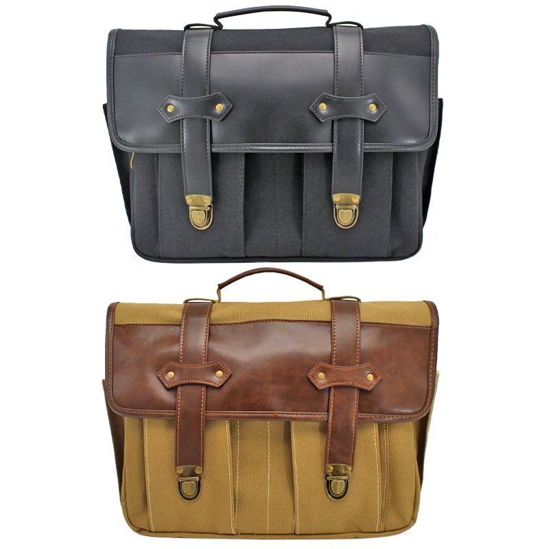 Мотоциклетная парусиновая Ретро Боковая Сумка через плечо водонепроницаемый мотоциклетный портфель Knight Travel Messenger Bag