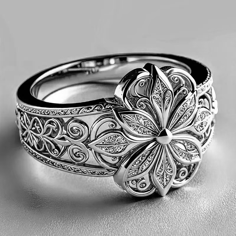 Vintage Butterfly Floral Bangle Bracelet Adjustable Cuff Style_voghion.com