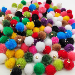 15mm faux mink colored bead pendant earring necklace ear cuff handmade DIY small accessories factory wholesale