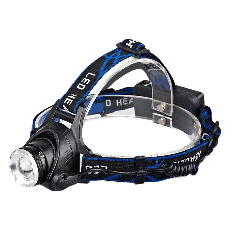Cross-border headlight strong light induction charging waterproof zoom long-range LED head-mounted flashlight fishing night fishing miner's lamp