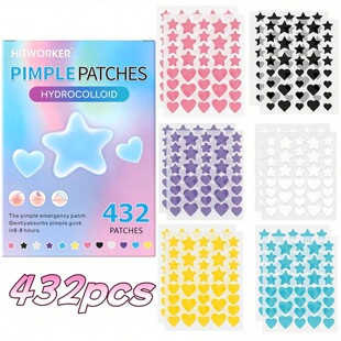 Cross-Border Exclusive Large-Size Combination Acne Patch, Colorful Star Heart Acne Patch, Facial Concealer to Cover Acne Marks
