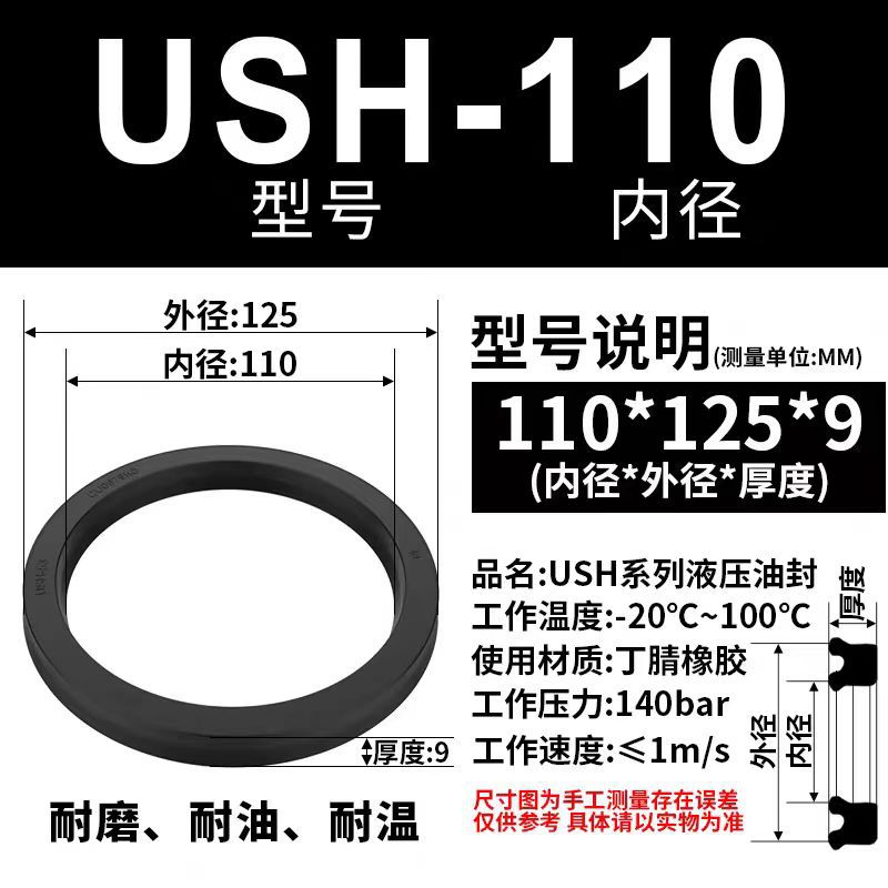 USH型活塞和活塞杆两用密封，USH 110*125*9，CU1157K0，A505