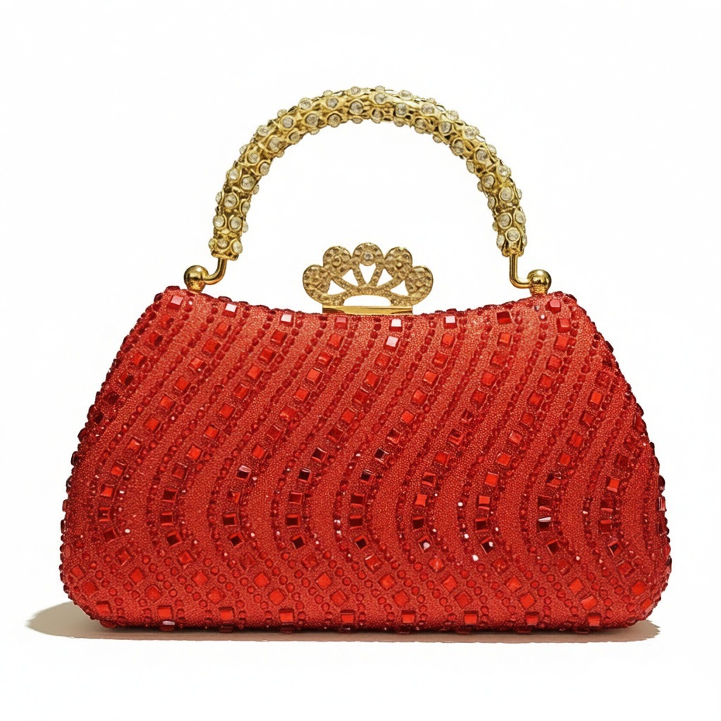 Elegante Abendtasche Mit Strasssteinen Für Damen_voghion.com