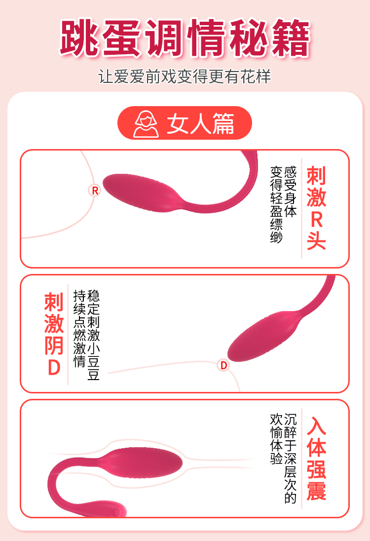 Remote-Control Mini Vibrating Egg with Electric Shock Function, ABS and Silicone Body — detail image 5