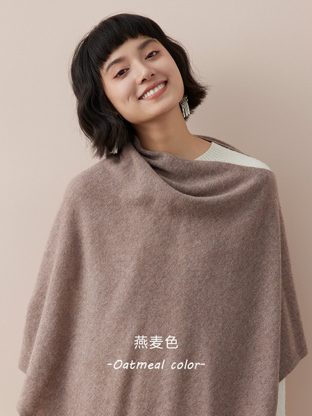 Elegant cashmere woolen solid color trench coat